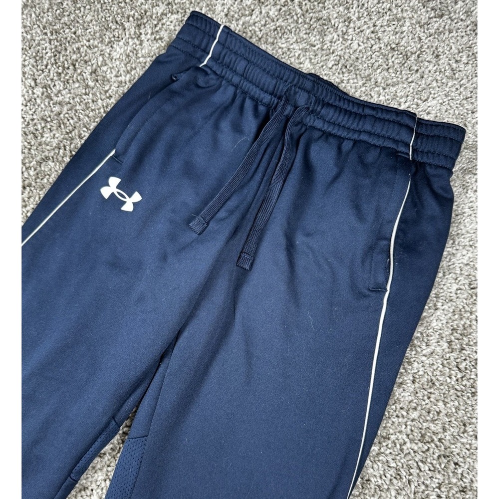 Under Armour Boys Athletic Jogger Pants Navy Blue Youth Small